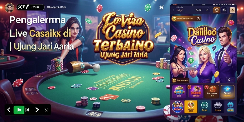 Tampilan gameplay Live Casino yang mengasyikkan dan interaktif.