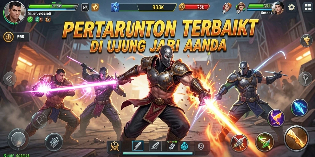 Tampilan gameplay Fighting yang dinamis dan menarik di 73K.