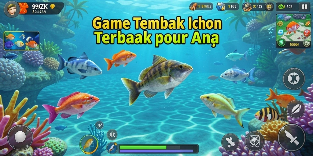 Screenshot gameplay 99ZK menampilkan aksi menangkap ikan yang seru.