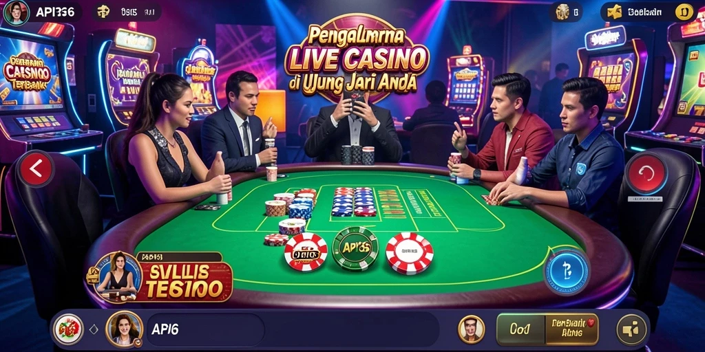 Screenshot gameplay Live Casino yang mendebarkan di API36.