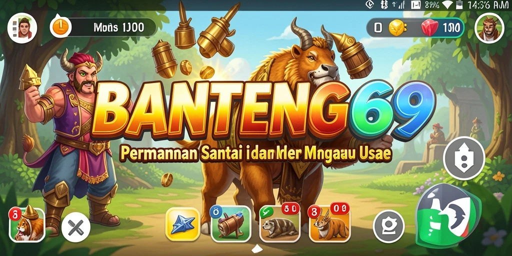 Tampilan gameplay BANTENG69 yang menarik dan penuh warna.
