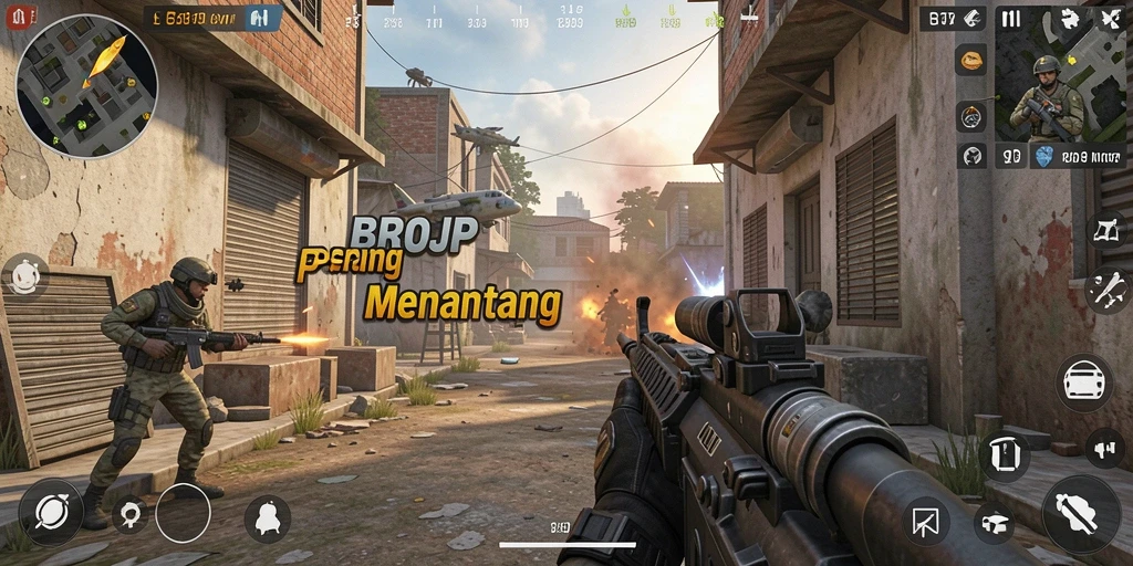 Tampilan gameplay BROJP yang intens dan mendebarkan.