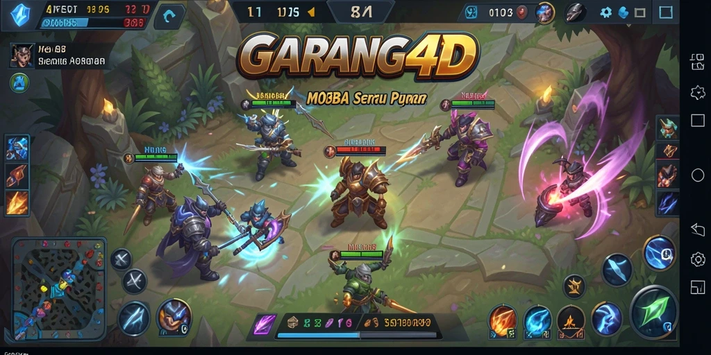 Screenshot gameplay seru dari GARANG4D di arena MOBA.