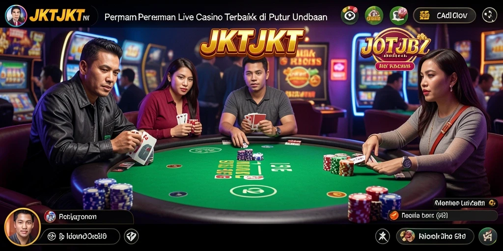 Tampilan gameplay Live Casino yang menarik dan interaktif di JKTJKT.