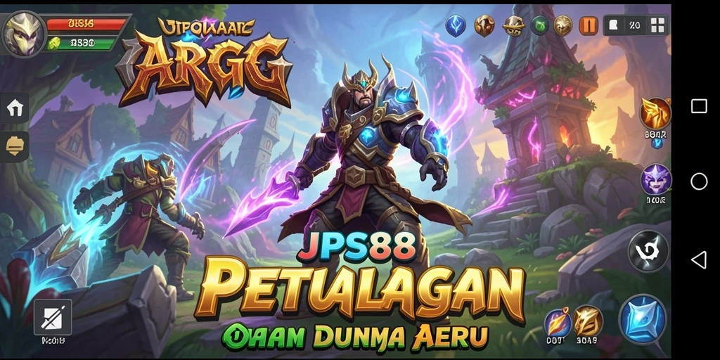 Screenshot menampilkan pertempuran epik dalam game ARPG JPS88.