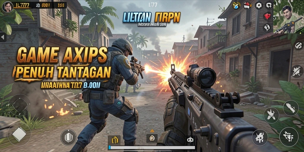Tangkapan layar menggambarkan aksi seru gameplay TPS di L777.