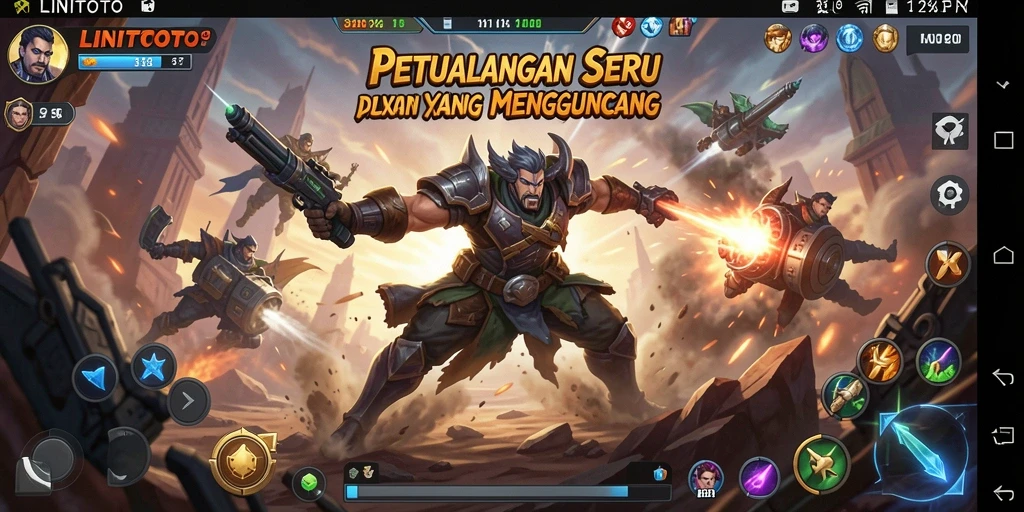 Gameplay LINITOTO yang menegangkan dalam aksi penuh semangat.