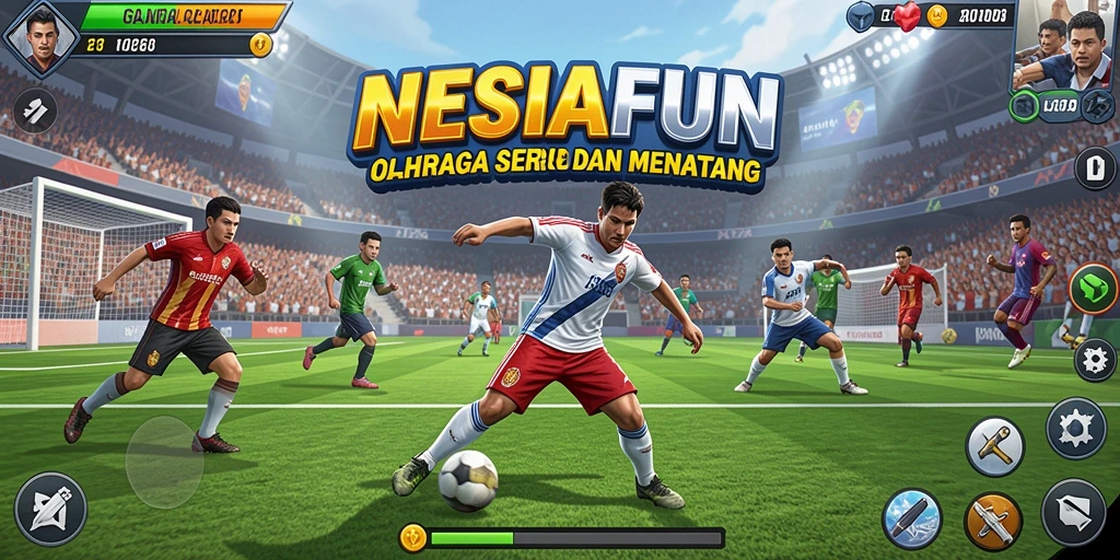 Tampilan gameplay menarik di NESIAFUN dengan berbagai olahraga seru.