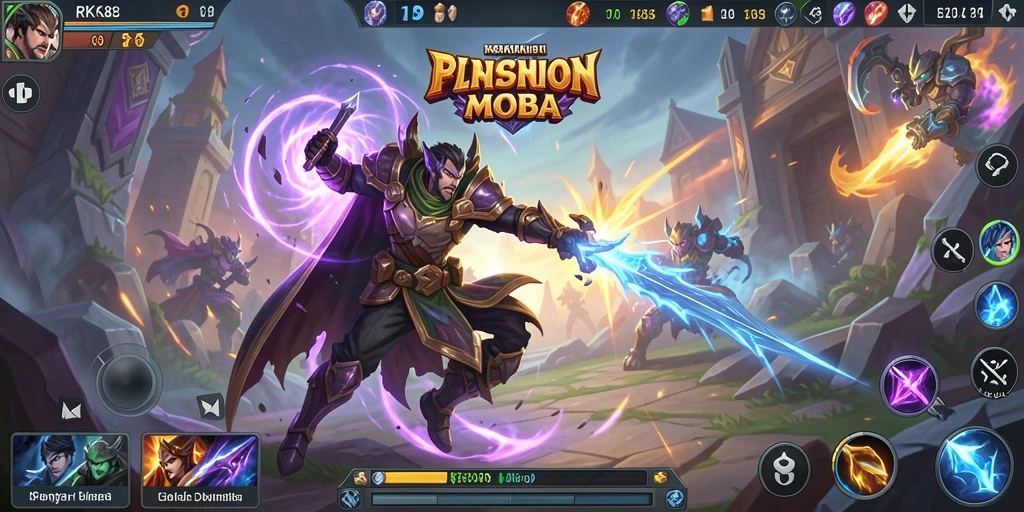 Tampilan permainan RK88 yang seru dan penuh aksi MOBA.
