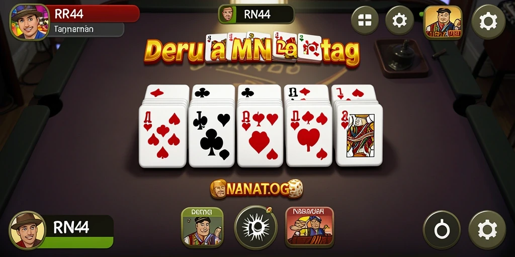 Tampilan gameplay seru dalam permainan Domino RR44.